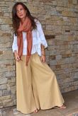 Arbi Gingham Palazzo Pant Mustard
